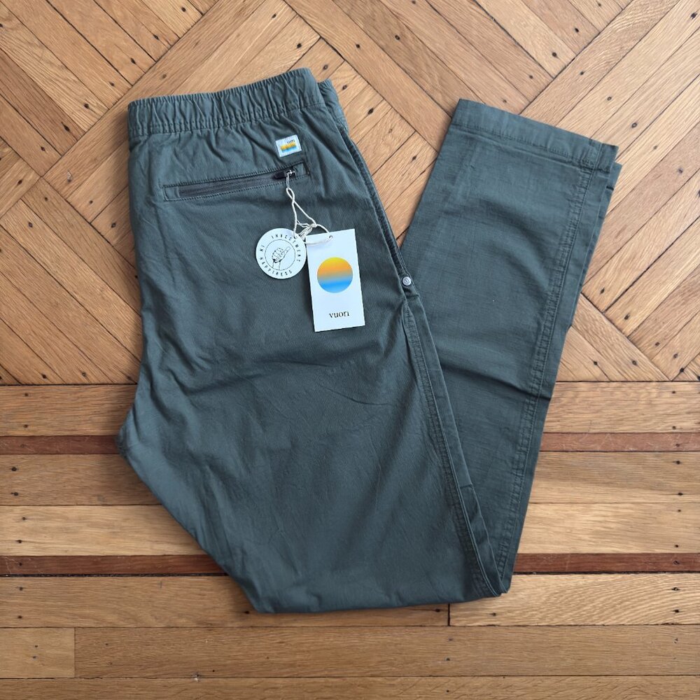 VUORI Men's L Green Ripstop Climber Pants